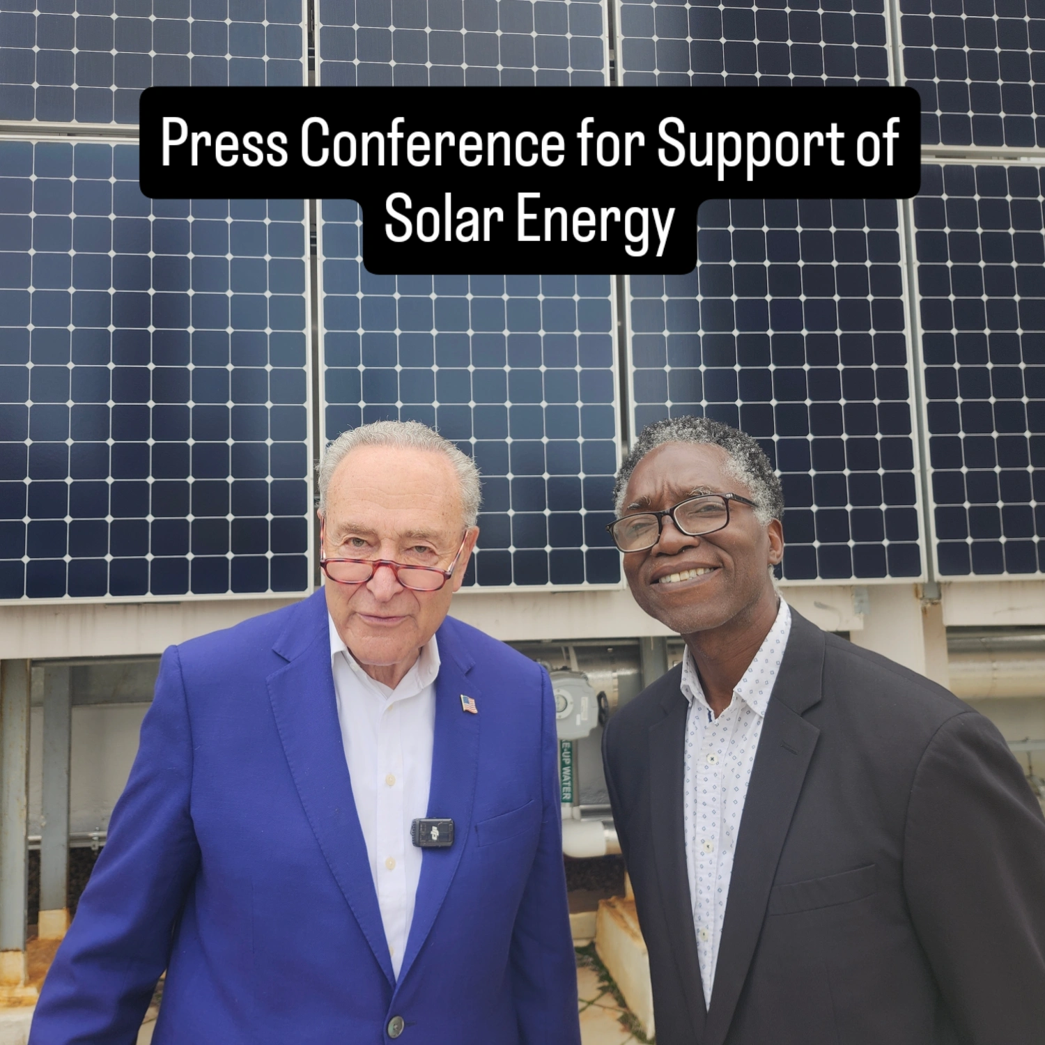 The Solar Guy with Senator Chuck Schumer